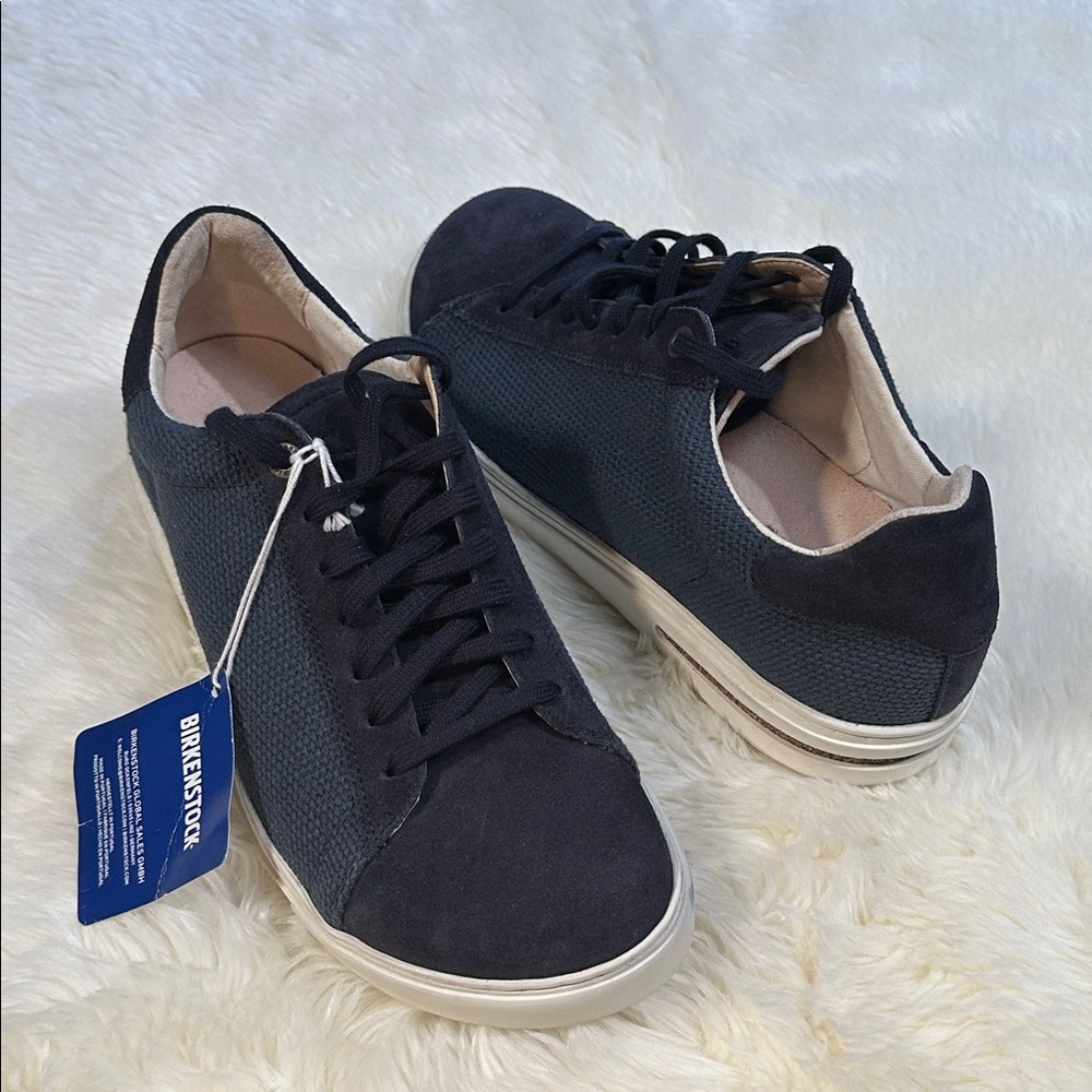 Birkenstock Dark Blue and Beige Sneakers